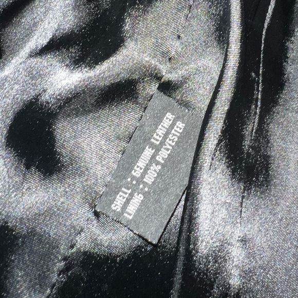 90s y2k buttery black genuine leather jacket - Picture 4 of 11